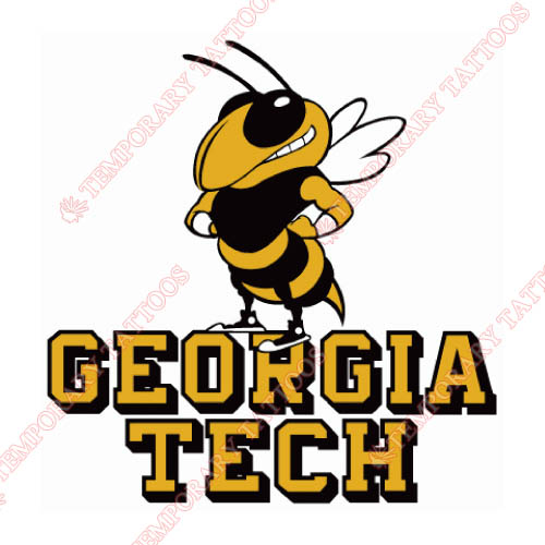 Georgia Tech Yellow Jackets Customize Temporary Tattoos Stickers NO.4495